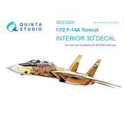 QD72024 Quinta Studio 1/72 3D Decal of the interior of the F-14A cabin (for the Academy model)