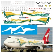 747400-07 PasDecals 1/144 Декаль на Boeing747-400 Qantas Wallabies