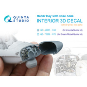 QD+48537 Quinta Studio 1/48 Радарный отсек с носовым конусом для К@-52 (Звезда/Quinta Models) (с 3D-печатными деталями)