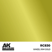 RC830 AK Interactive Лаковая краска Золотой обод колеса / Wheel Rim Gold