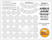 72137-1 KV Models 1/72 Двухсторонняя маска для Airbas A400M 