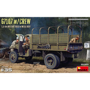 35383 MiniArt 1/35 Грузовой автомобиль армии США G7107 с экипажем и металлическим кузовом