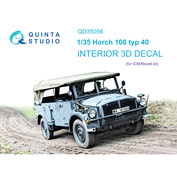 QD35056 Quinta Studio 1/35 3D Декаль интерьера кабины Horch 108 typ 40 (ICM)