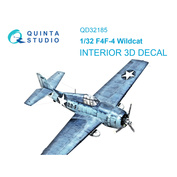 QD32185 Quinta Studio 1/32 3D Декаль интерьера кабины F4F-4 Wildcat (Трубач)