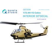 QD72028 Quinta Studio 1/72 3D Декаль интерьера кабины для AH-1G (AZ Model)