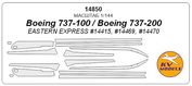 14850 KV Models 1/144 Набор окрасочных масок на противообледенительные поверхности самолета Boing-737 Original (100/ 200)
