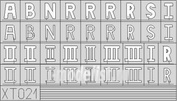 XT021 Eduard 1/35 Маска для German Letters Small