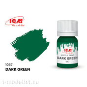 C1067 ICM Paint for creativity, 12 ml, color Dark green (Dark Green)																