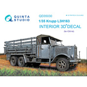 QD35030 Quinta Studio 1/35 3D Декаль интерьера кабины Krupp L3H163 (для модели ICM)