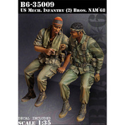 B6-35009 Bravo-6 1/35 U.S. Mech Infantry (2) Bros. Nam'68 / Американская мотопехота (2) Братья. Вьетнам'68