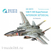 QD48070 Quinta Studio 1/48 3D Декаль интерьера кабины F-14D (для модели Tamiya)