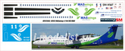 ART72002 PasDecals 1/144 Декаль на ATR 72 MASwings 9w MWF