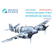QDS-48556 Quinta Studio 1/48 3D Декаль интерьера кабины Bristol Beaufighter TF.Mk.X (Tamiya) (малая версия)