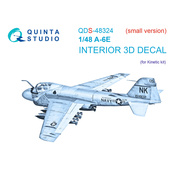 QDS-48324 Quinta Studio 1/48 3D Декаль интерьера кабины A-6E (Kinetic) (Малая версия)