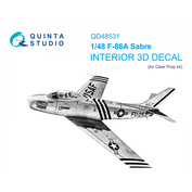 QD48531 Quinta Studio 1/48 3D Декаль интерьера для F-86A Sabre (Clear Prop)