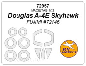 72957 KV Models 1/72 Mask for A-4E Skyhawk (Fujimi #72146) + masks for wheels and wheels