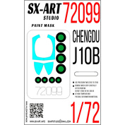 72099 SX-Art 1/72 Окрасочная маска J-10B (Т$ач)