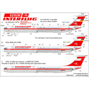 URS14415 Sunrise 1/144 Decals for Ilyushin-62/62M Interflug