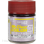 GX102 Gunze Sangyo Краска целлюлозная Mr.Hobby на растворителе, цвет Темно-красный прозрачный, 18 мл.