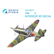 QD+48511 Quinta Studio 1/48 3D Декаль интерьера кабины MiGG-3 (Т$ач)