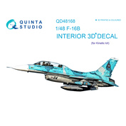 QD48168 Quinta Studio 1/48 3D Cabin Interior Decal F-16B (for Kinetic model)