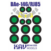 M144 055 KAV models 1/144 Окрасочная маска для моделей BAe-146/RJ85 (Revell)