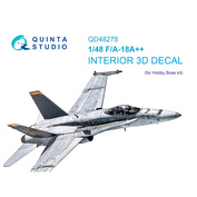 QD48278 Quinta Studio 1/48 3D Декаль интерьера кабины F/A-18А++ (HobbyBoss)