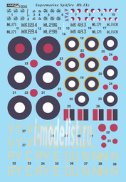AMLD 72 041 AML 1/72 Decal for Czech Pilots on S. Spitfire Mk.Ixc (8 decal versions)
