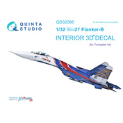 QD32088 Quinta Studio 1/32 3D Декаль интерьера кабины Суххой-27 (Трубач) (full version)