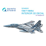 QD48600 Quinta Studio 1/48 3D Декаль интерьера кабины F-15D/F-15DJ (Hasegawa)