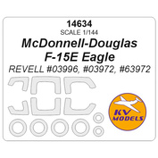 14634 KV Models 1/144 McDonnell-Douglas F-15E Eagle (REVELL #03996, #03972, #63972) + маски на диски и колеса