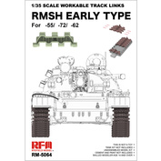 RM-5064 Rye Field Model 1/35 Рабочие траки для ранних танков типа 55, 72, 62 (пластик)	