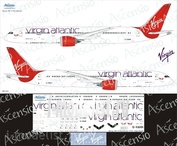 789-001 Ascensio 1/144 Scales the Decal on the plane Boeng 787-9 (Virgin Atlantic)