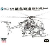 KH50004 Zimi Model 1/35 Вертолёт AH-6J/MH-6J Little Bird с фигурами