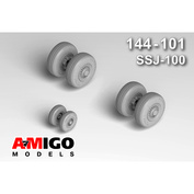 АМG144-101 Amigo Models 1/144 Колеса шасси под нагрузкой для модели SSJ-100 + маски