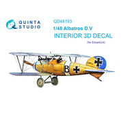 QD48193 Quinta Studio 1/48 3D Декаль интерьера кабины Albatros D.V (Eduard)