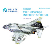 QD32037 Quinta Studio 1/32 3D Декаль интерьера кабины F-4J (для модели Tamiya)