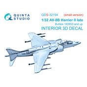 QDS-32194 Quinta Studio 1/32 3D Декаль интерьера кабины AV-8B Harrier II поздний (Трубач) (Малая версия)