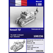 100236 Zebrano 1/100 Французский командирский танк Renault TSF