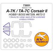 73051 KV Models 1/72 A-7K / TA-7C Corsair II (HOBBY BOSS #87209, #87212) + маски на диски и колеса