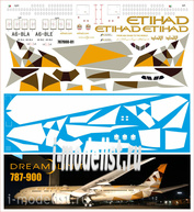 787900-01 PasDecals 1/144 Scales Decal for Etihad Boeing 787-900 new