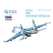 QD72011 Quinta Studio 1/72 3D Декаль интерьера кабины Суххой-27СМ (для модели Звезда)