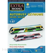 EM069 EXTRA MODEL 1/87 Модель из бумаги Autobusy Szynowe SA105, SA135