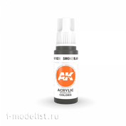 AK11028 AK Interactive acrylic Paint 3rd Generation Smoke Black 17ml