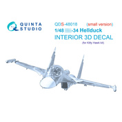 QDS-48018 Quinta Studio 1/48 3D Декаль интерьера Суххой-34 (KittyHawk) (Малая версия)