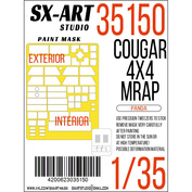 35150 SX-Art 1/35 Окрасочная маска Cougar 4x4 MRAP двусторонние (Panda)