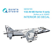 QDS-32193 Quinta Studio 1/32 3D Декаль интерьера кабины AV-8B Harrier II ранний (Трубач) (Малая версия)