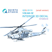 QDS-35119 Quinta Studio 1/35 3D Декаль интерьера кабины AH-1Z (Academy) (малая версия)