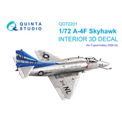 QD72201 Quinta Studio 1/72 3D Декаль интерьера кабины A-4F Skyhawk (Fujimi/Hobby 2000)