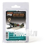 AMIG7422 Ammo Mig the Set of three washes WWII SOVIET AIRPLANES (Green & Black camouflages) (Soviet aircraft of world war II, green and black camouflage.)